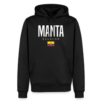 Manta Équateur Équatorien - Sweat à capuche Premium bio Homme - noir - Devant - Nico (187cm)