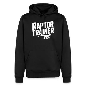 Raptor Trainer - Männer Premium Bio Hoodie - Schwarz - Vorne - Nico (187cm)