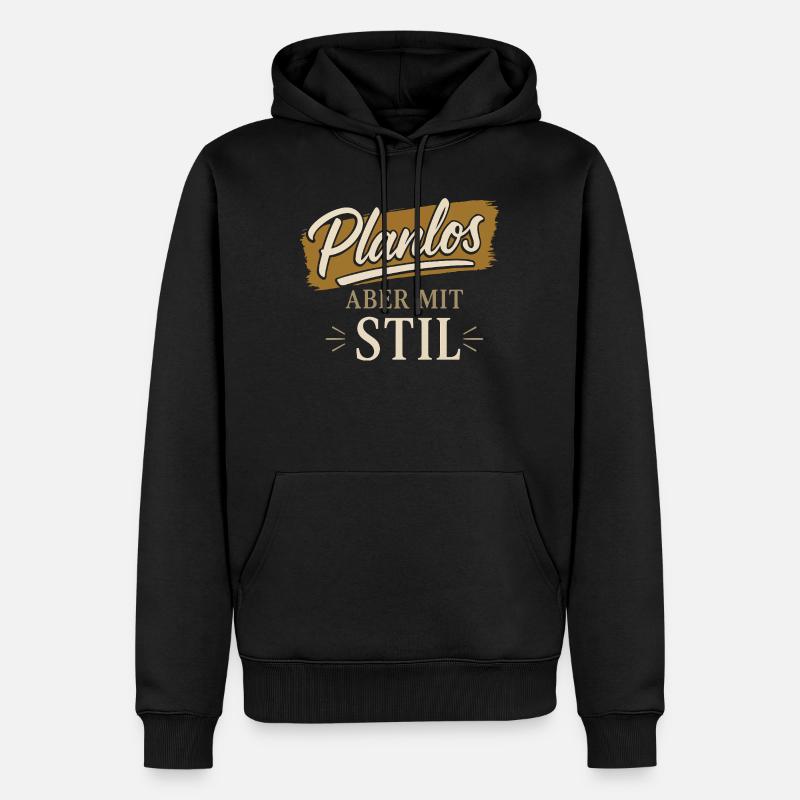 Sans but, mais avec style - Sweat à capuche Premium bio Homme - noir