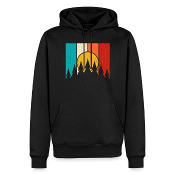 Randonnée Randonneur Alpiniste Cadeau - Sweat à capuche Premium bio Homme - noir - Devant - Nico (187cm)