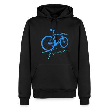 Fahrrad - Männer Premium Bio Hoodie - Schwarz - Vorne - Nico (187cm)