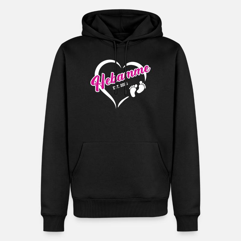 Hebamme 2026 Beruf Hebammenstudium Geburtshilfe - Männer Premium Bio Hoodie - Schwarz