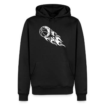 Basketball Fire - Sweat à capuche Premium bio Homme - noir - Devant - Nico (187cm)