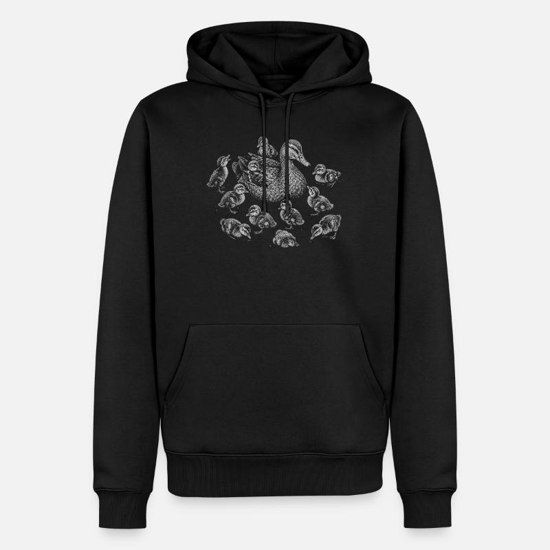 Mère Canard - Sweat à capuche Premium bio Homme - noir