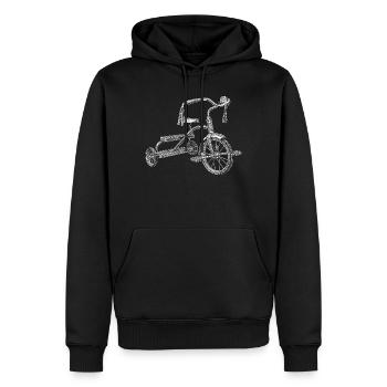 Dreirad - Männer Premium Bio Hoodie - Schwarz - Vorne - Nico (187cm)