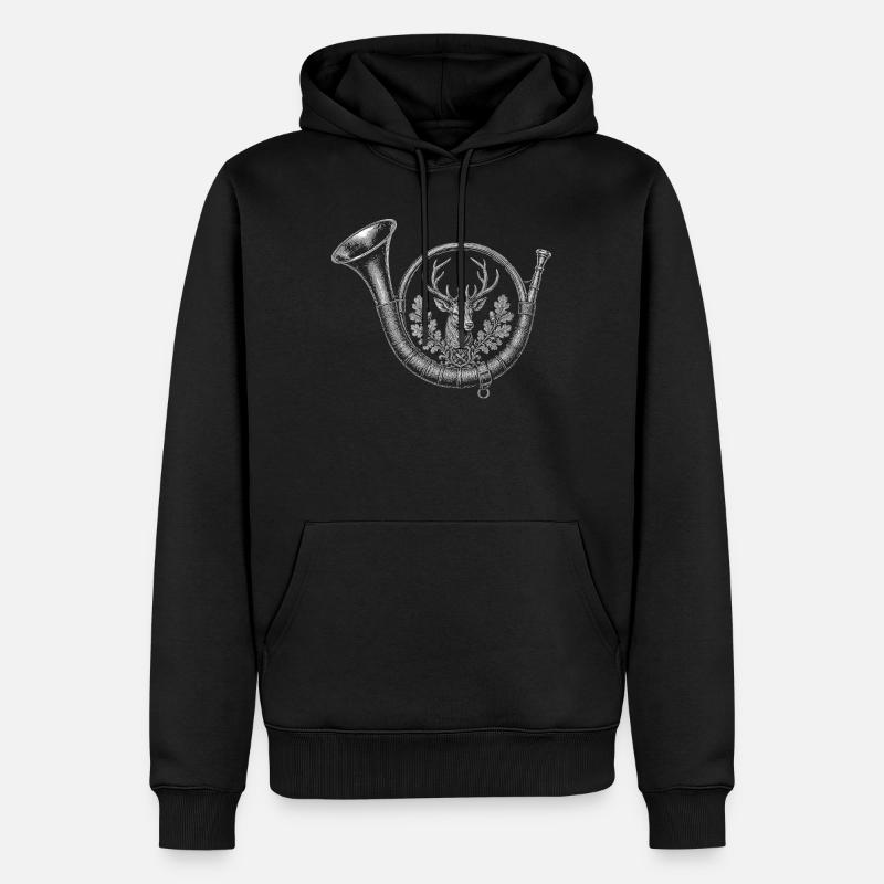 clairon - Sweat à capuche Premium bio Homme - noir