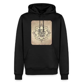 Lesen ist Träumen mit offenen Augen – Vintage - Männer Premium Bio Hoodie - Schwarz - Vorne - Nico (187cm)