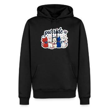Purride Amerikanische Katzenfest - Männer Premium Bio Hoodie - Schwarz - Vorne - Nico (187cm)