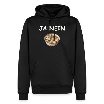 Ja Nein Kartoffelsalat - Männer Premium Bio Hoodie - Schwarz - Vorne - Nico (187cm)