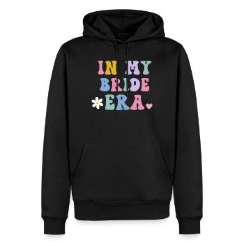 À l’époque de ma mariée mariée - Sweat à capuche Premium bio Homme - noir - Devant - Nico (187cm)