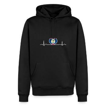 Belize Belmopan - Sweat à capuche Premium bio Homme - noir - Devant - Nico (187cm)