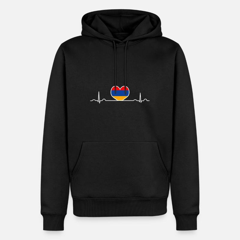 Arménie - Sweat à capuche Premium bio Homme - noir