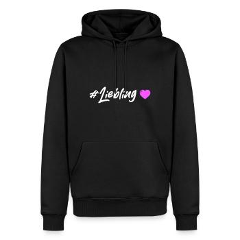 Liebling Herz - Männer Premium Bio Hoodie - Schwarz - Vorne - Nico (187cm)