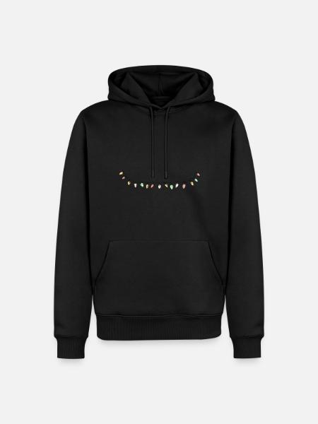 String of lights icon - Men’s Premium Organic Hoodie - black