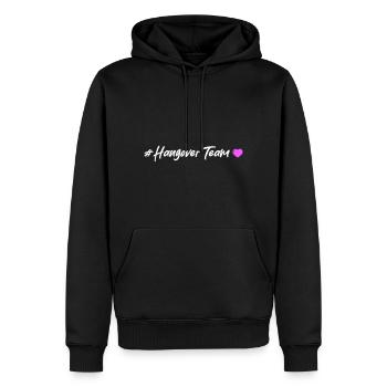 Gueule de bois Cœur d’équipe - Sweat à capuche Premium bio Homme - noir - Devant - Nico (187cm)