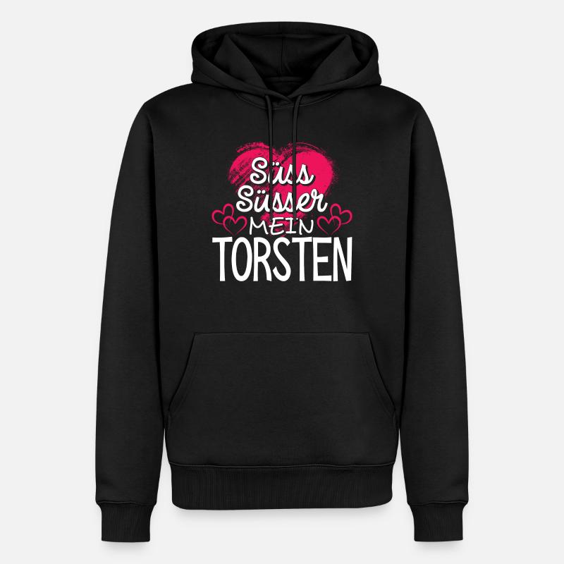 TORSTEN - süss - Männer Premium Bio Hoodie - Schwarz
