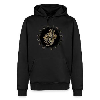 Koala - Australien - Männer Premium Bio Hoodie - Schwarz - Vorne - Nico (187cm)
