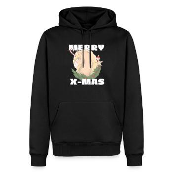 Merry X-Mas ! - Sweat à capuche Premium bio Homme - noir - Devant - Nico (187cm)