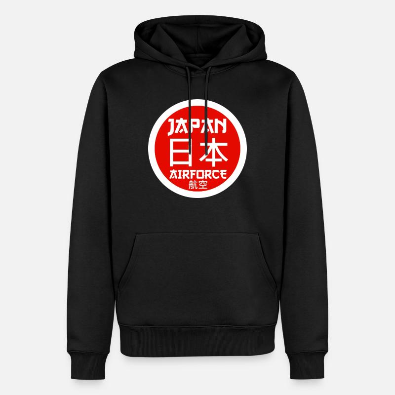 Japan Airforce - Männer Premium Bio Hoodie - Schwarz
