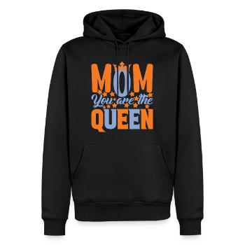 Maman Fête des Mères Idée Cadeau Enceinte - Sweat à capuche Premium bio Homme - noir - Devant - Nico (187cm)