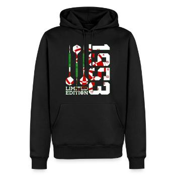 73. GEBURTSTAG DARTS LIMITED EDITION 1953 - Männer Premium Bio Hoodie - Schwarz - Vorne - Nico (187cm)