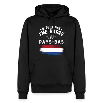 Je Peux Pas J'me Barre Au Pays-Bas Vacances - Sweat à capuche Premium bio Homme - noir - Devant - Nico (187cm)