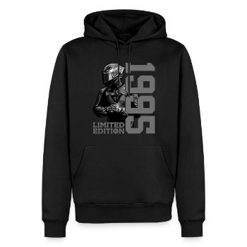 LIMITED EDITION 1995 MOTORCYCLE 31ST BIRTHDAY - Men’s Premium Organic Hoodie - black - Front - Nico (187cm)