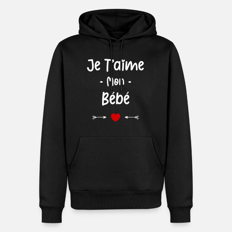 je t'aime mon Bébé - Sweat à capuche Premium bio Homme - noir