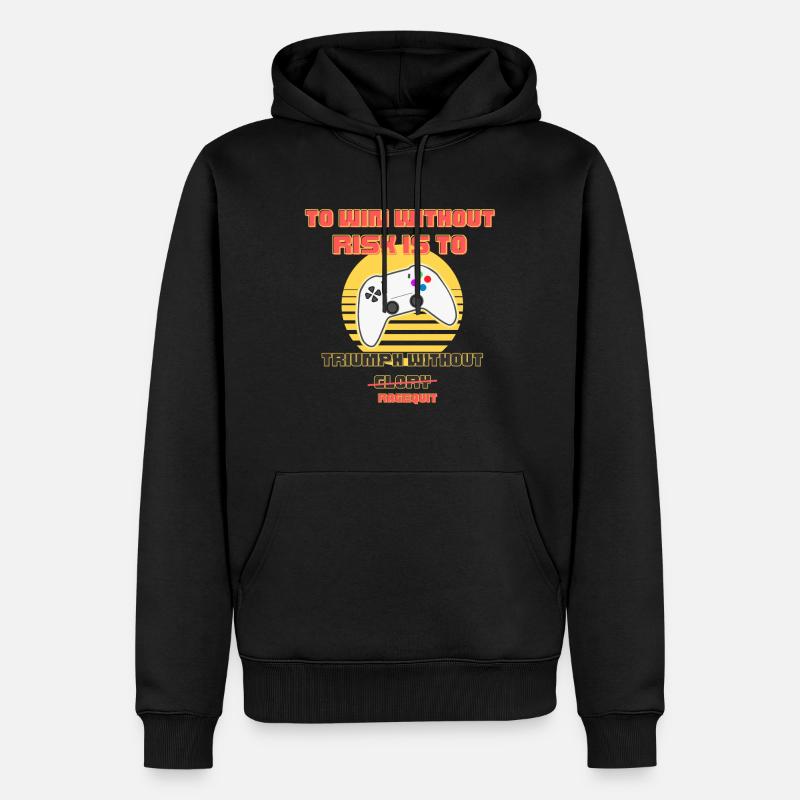 Sans ragequit - Sweat à capuche Premium bio Homme - noir