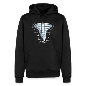 Chasseurs de tempête Amoureux de la tempête Tornado - Sweat à capuche Premium bio Homme - noir - Devant - Nico (187cm)