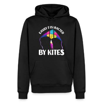 Drachensteigen Geschenke | Drachenfliegen Lassen - Männer Premium Bio Hoodie - Schwarz - Vorne - Nico (187cm)