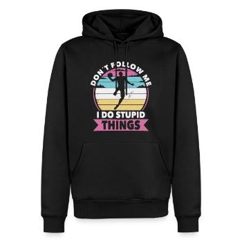 Don t follow me basketball - Männer Premium Bio Hoodie - Schwarz - Vorne - Nico (187cm)
