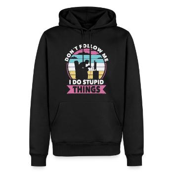 Nicht folgen Gamer - Männer Premium Bio Hoodie - Schwarz - Vorne - Nico (187cm)