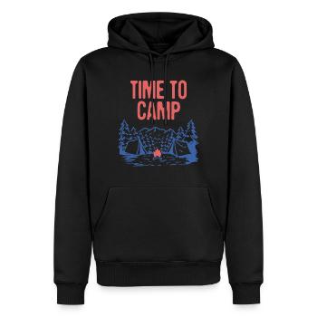 Time to Camp Summer Wildlife Tropical Outdoor - Männer Premium Bio Hoodie - Schwarz - Vorne - Nico (187cm)