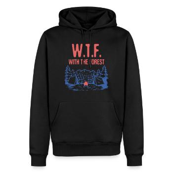 WTF avec le camping forestier Wildlife Camper - Sweat à capuche Premium bio Homme - noir - Devant - Nico (187cm)