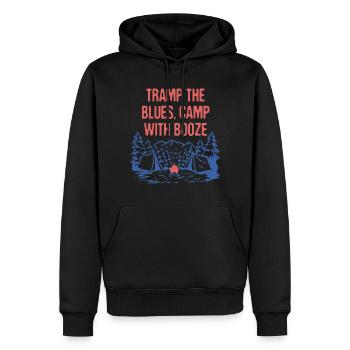 Camp avec Booze Camping Amateur de bière Camper Drinker - Sweat à capuche Premium bio Homme - noir - Devant - Nico (187cm)