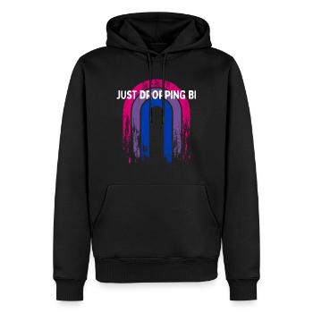 Juste laisser tomber Bi Bisexuel LGBTQ Bi Pride LGBT - Sweat à capuche Premium bio Homme - noir - Devant - Nico (187cm)