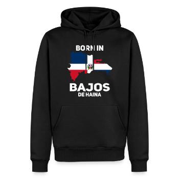 Dominikanische Republik - Männer Premium Bio Hoodie - Schwarz - Vorne - Nico (187cm)