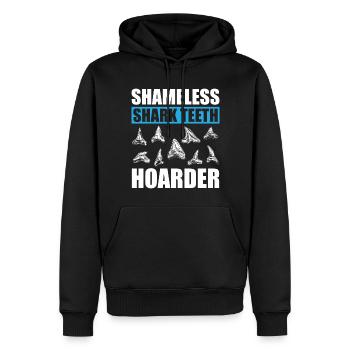 Haifischzähne sammeln - Männer Premium Bio Hoodie - Schwarz - Vorne - Nico (187cm)