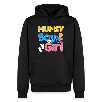 Pink or Blue Mumsy t’aime la meilleure maman de tous les temps - Sweat à capuche Premium bio Homme - noir - Devant - Nico (187cm)