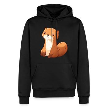 Mungo - Männer Premium Bio Hoodie - Schwarz - Vorne - Nico (187cm)