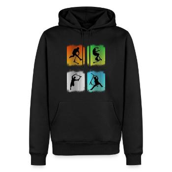 Freestyle Scooter - Männer Premium Bio Hoodie - Schwarz - Vorne - Nico (187cm)