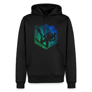 Herren Taucher Scuba Taucher Scuba Tauchen - Männer Premium Bio Hoodie - Schwarz - Vorne - Nico (187cm)
