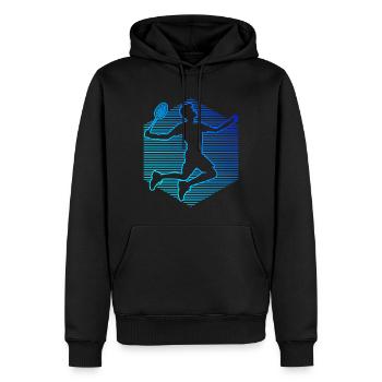 Squash Badminton Players Men Women - Men’s Premium Organic Hoodie - black - Front - Nico (187cm)