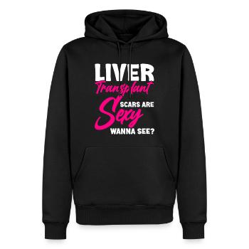Lebertransplantation Organspender Organspende - Männer Premium Bio Hoodie - Schwarz - Vorne - Nico (187cm)