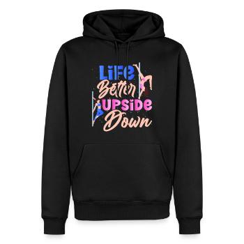 Pole Dance Danse Pole Dance Danseur - Sweat à capuche Premium bio Homme - noir - Devant - Nico (187cm)