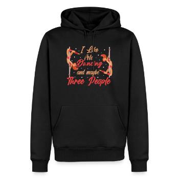 Pole Dance Danse Pole Dance Danseur - Sweat à capuche Premium bio Homme - noir - Devant - Nico (187cm)