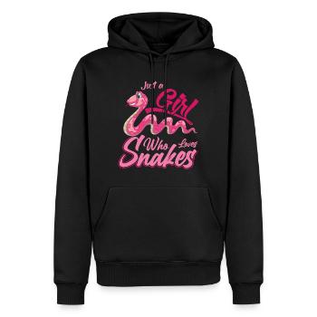 Schlangenbesitzer Schlangenliebhaber Schlangen - Männer Premium Bio Hoodie - Schwarz - Vorne - Nico (187cm)