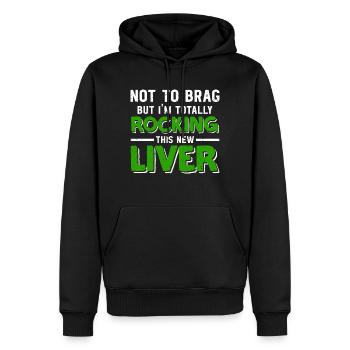 Lebertransplantation Organspender Organspende - Männer Premium Bio Hoodie - Schwarz - Vorne - Nico (187cm)