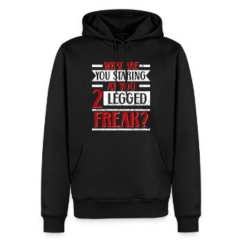 Rollstuhl Rollstuhlfahrer Beinamputation - Männer Premium Bio Hoodie - Schwarz - Vorne - Nico (187cm)